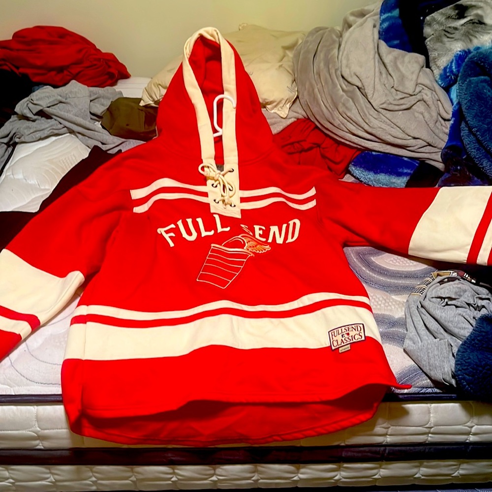 Full send hockey style hoodie